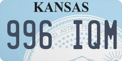 KS license plate 996IQM
