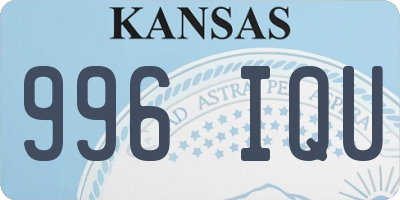 KS license plate 996IQU