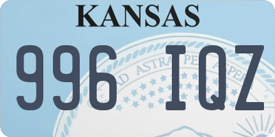 KS license plate 996IQZ
