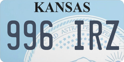 KS license plate 996IRZ
