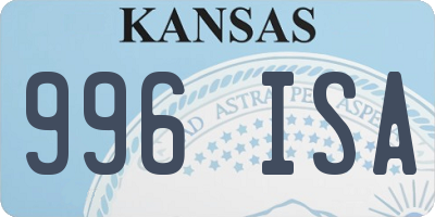 KS license plate 996ISA