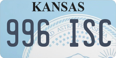 KS license plate 996ISC