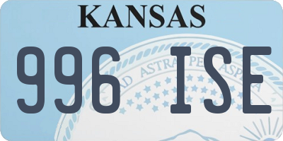 KS license plate 996ISE