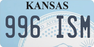 KS license plate 996ISM