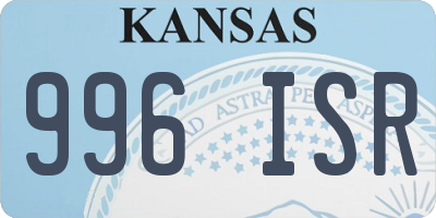 KS license plate 996ISR