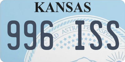 KS license plate 996ISS
