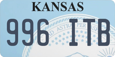KS license plate 996ITB
