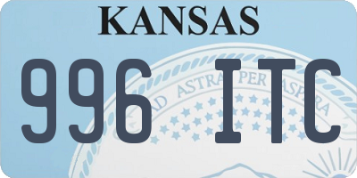 KS license plate 996ITC