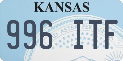 KS license plate 996ITF