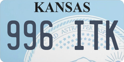 KS license plate 996ITK