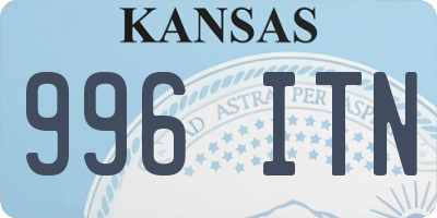 KS license plate 996ITN
