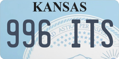 KS license plate 996ITS