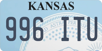 KS license plate 996ITU