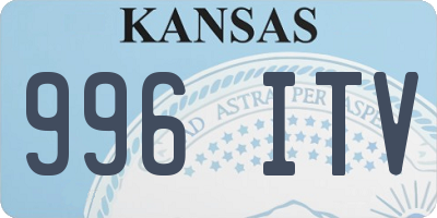KS license plate 996ITV
