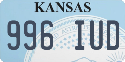 KS license plate 996IUD