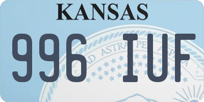 KS license plate 996IUF