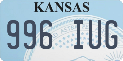 KS license plate 996IUG