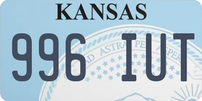 KS license plate 996IUT