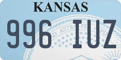 KS license plate 996IUZ