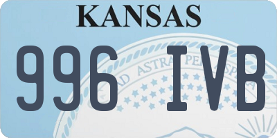 KS license plate 996IVB