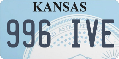 KS license plate 996IVE