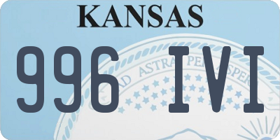 KS license plate 996IVI