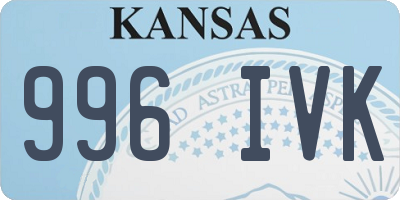 KS license plate 996IVK
