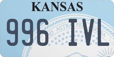 KS license plate 996IVL