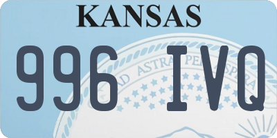 KS license plate 996IVQ