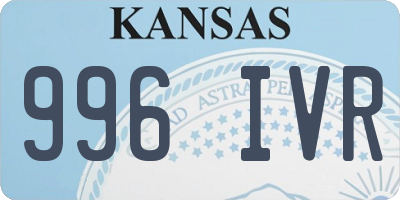 KS license plate 996IVR