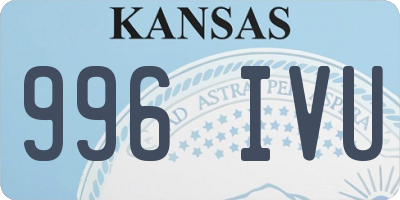 KS license plate 996IVU