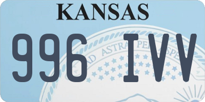 KS license plate 996IVV