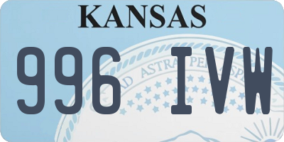 KS license plate 996IVW