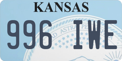 KS license plate 996IWE