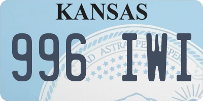 KS license plate 996IWI
