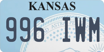 KS license plate 996IWM