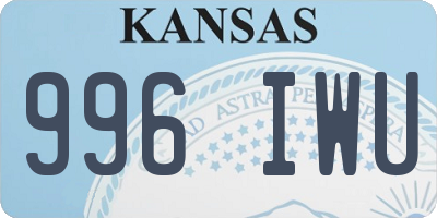 KS license plate 996IWU