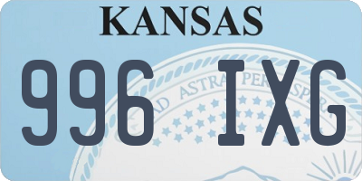 KS license plate 996IXG