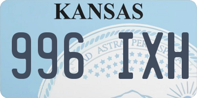 KS license plate 996IXH