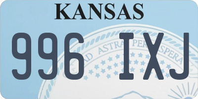 KS license plate 996IXJ