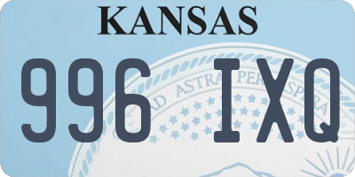 KS license plate 996IXQ