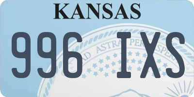 KS license plate 996IXS