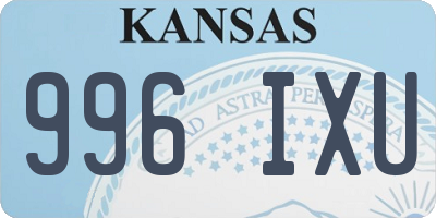 KS license plate 996IXU