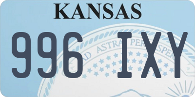 KS license plate 996IXY