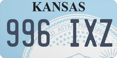 KS license plate 996IXZ