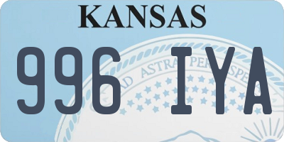 KS license plate 996IYA