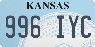KS license plate 996IYC