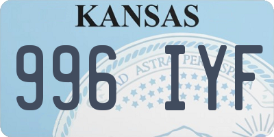 KS license plate 996IYF