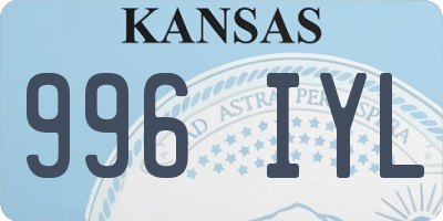 KS license plate 996IYL