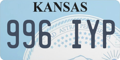 KS license plate 996IYP